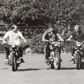 Steve McQueen riding Triumph