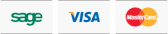 Sage pay, Visa Debit & Mastercard Debit logos